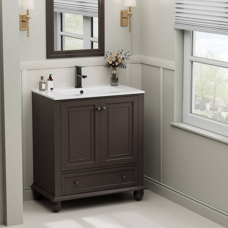Bathroom Vanity with Sink Combo Set, Free Standing Bathroom Storage Cabinet