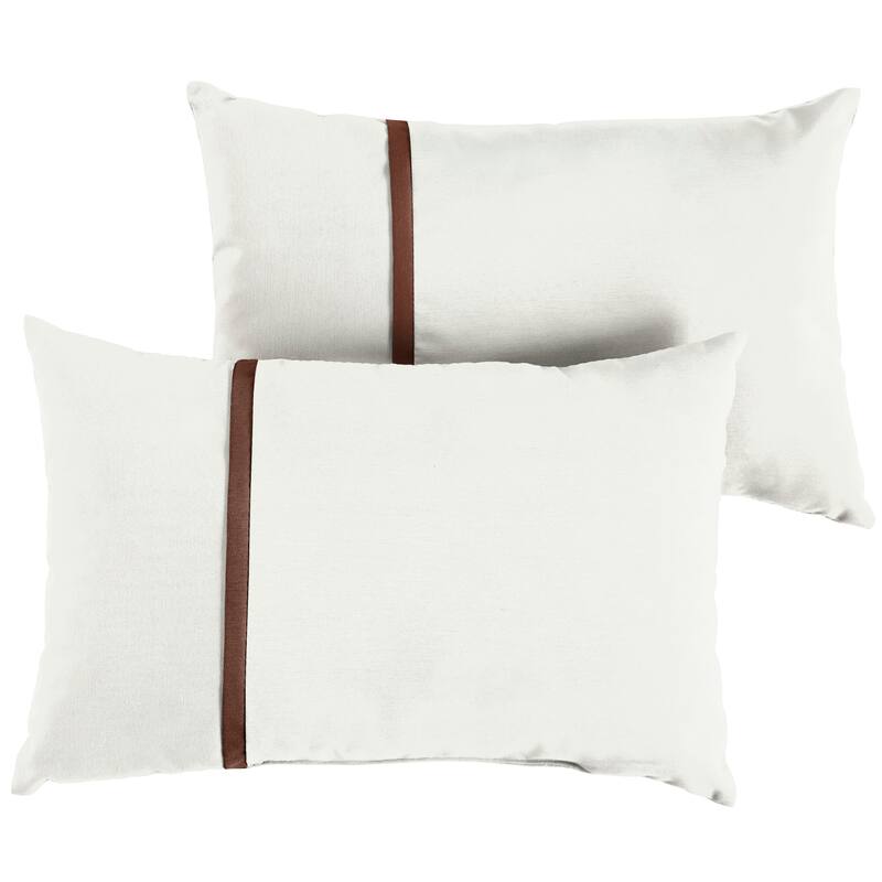 Sorra Home Sunbrella Outdoor Single Petite Flange Pillow Set of 2