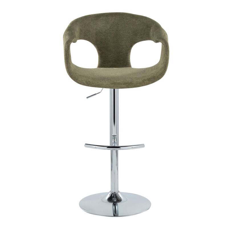 Porch & Den Saurya Adjustable Bar Stool with Rounded T Footrest (Set of 2)