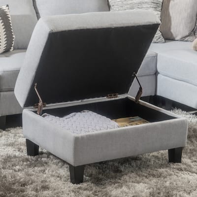 Zahra Tufted Fabric Storage Ottoman by Christopher Knight Home