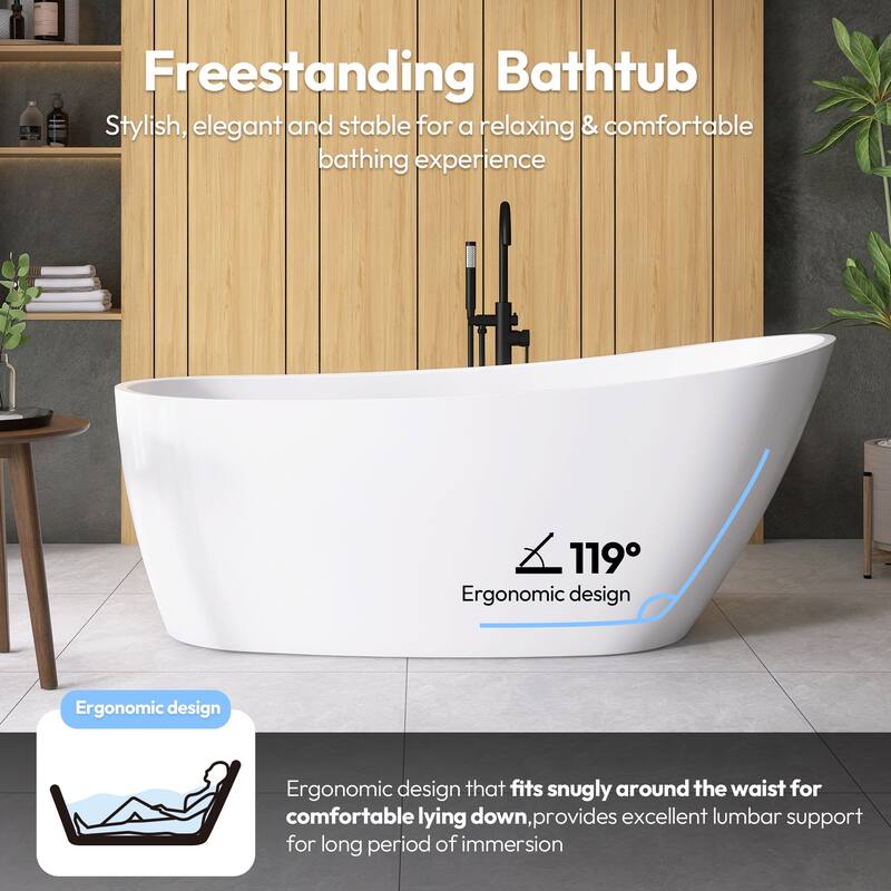 Lahore Freestanding Acrylic Soaking Bathtub