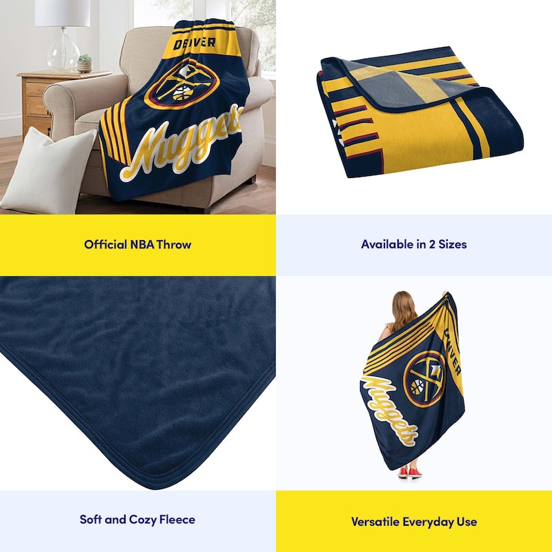 NBA Denver Nuggets 46" x 60" Microfiber Throw Blanket