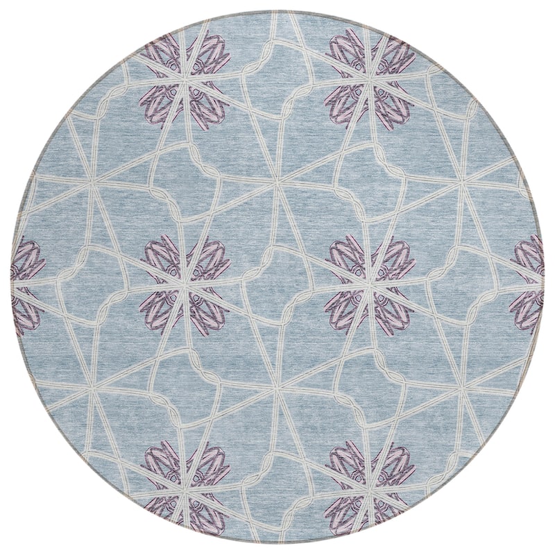 Machine Washable Indoor/ Outdoor Chantille Contempoary Whimsy Rug