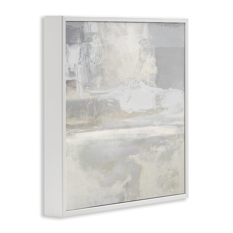 Stupell Serene Abstraction of Grey Framed Giclee Art Design By Rachel Springer