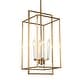 preview thumbnail 10 of 13, Dilley Modern Gold 4-Light Lantern Chandelier Island Pendant Lights for Kitchen Island