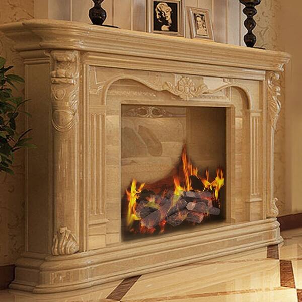 Shop Costway 9pcs Ceramic Wood Gas Log Set Fireplace Imitation