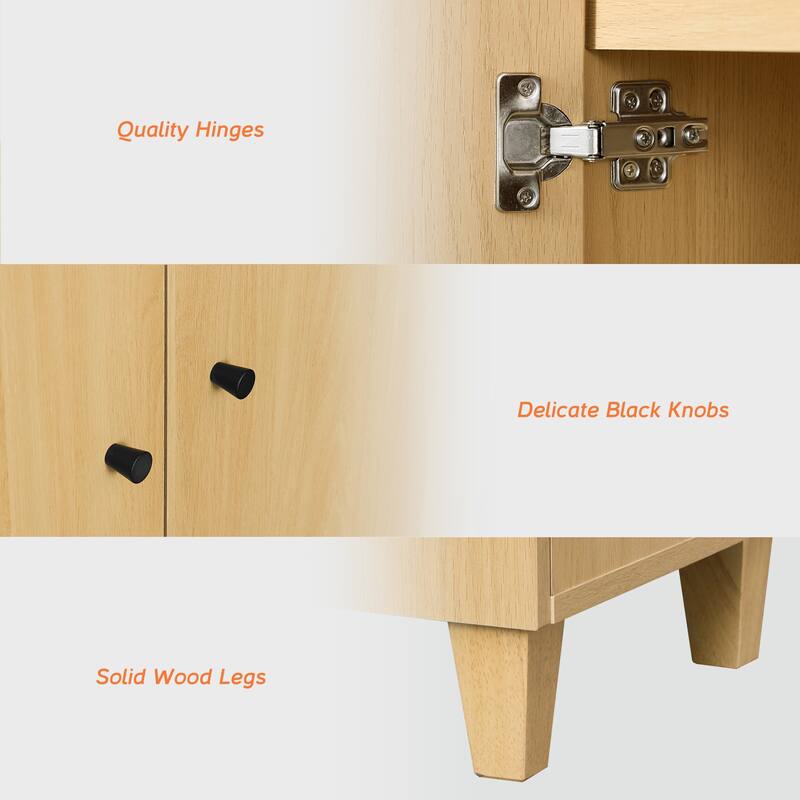 71" Tall Pantry Cabinet Set of 3, Modern Kitchen Storage Pantry with Drawers and Doors, Modular Storage Cabinets for Dining Room