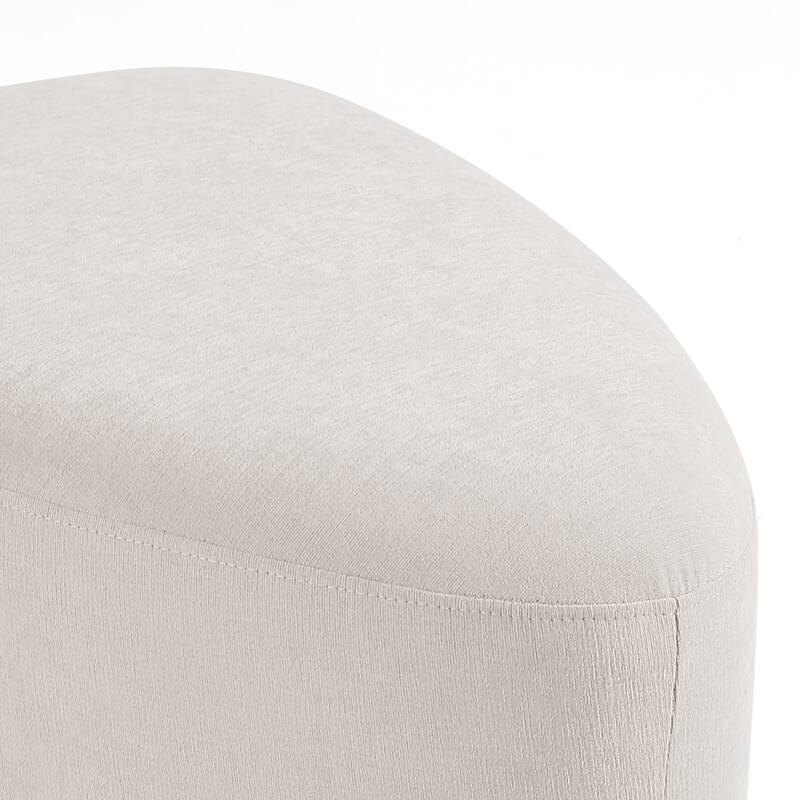 Bonnie 26"/43" W Chenille Small/ Oversized Triangular Cheese Ottoman