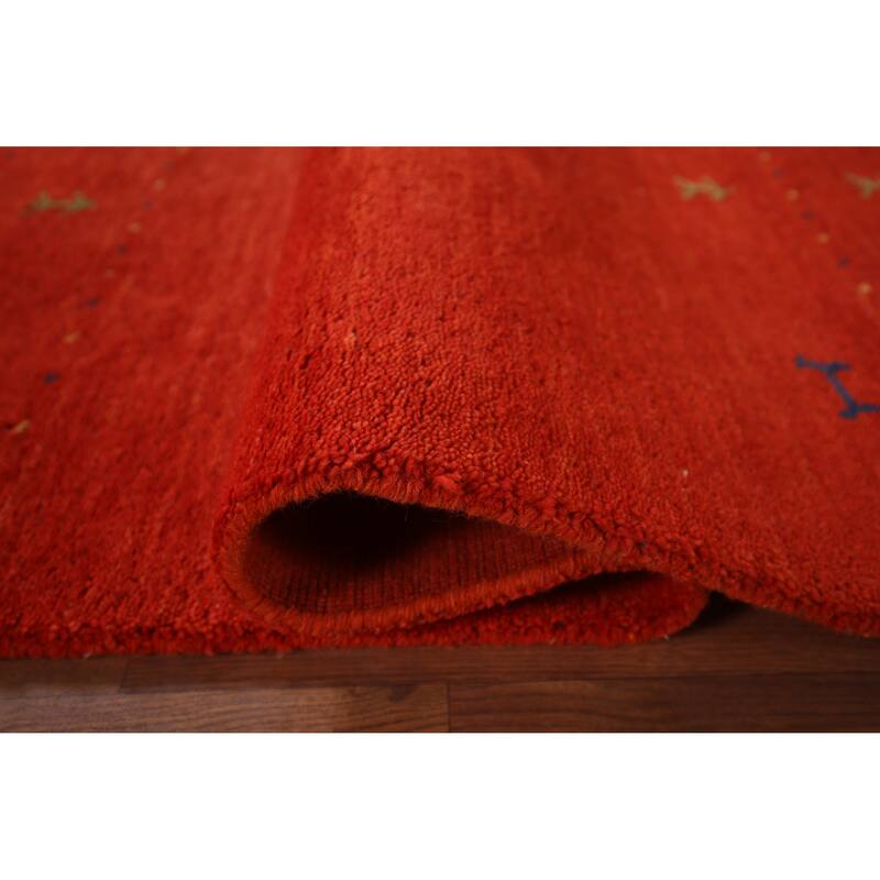 Little Animals Design Gabbeh Indian Rug Handmade Tribal Wool Carpet - 6'7"x 9'11"