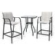 preview thumbnail 10 of 11, Outdoor Bar Stools Patio Bar Chairs and Glass Bar Table with Umbrella Hole