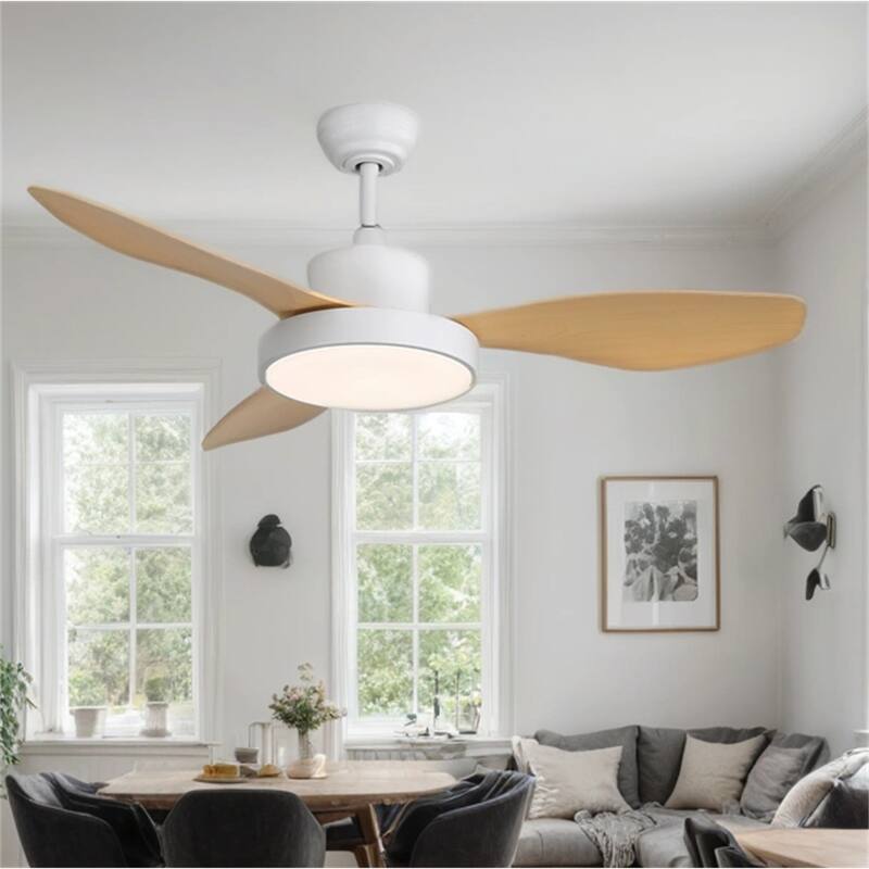 47" 6 Speeds LED Ceiling Fan w/ Remote Control and Reversible DC Motor