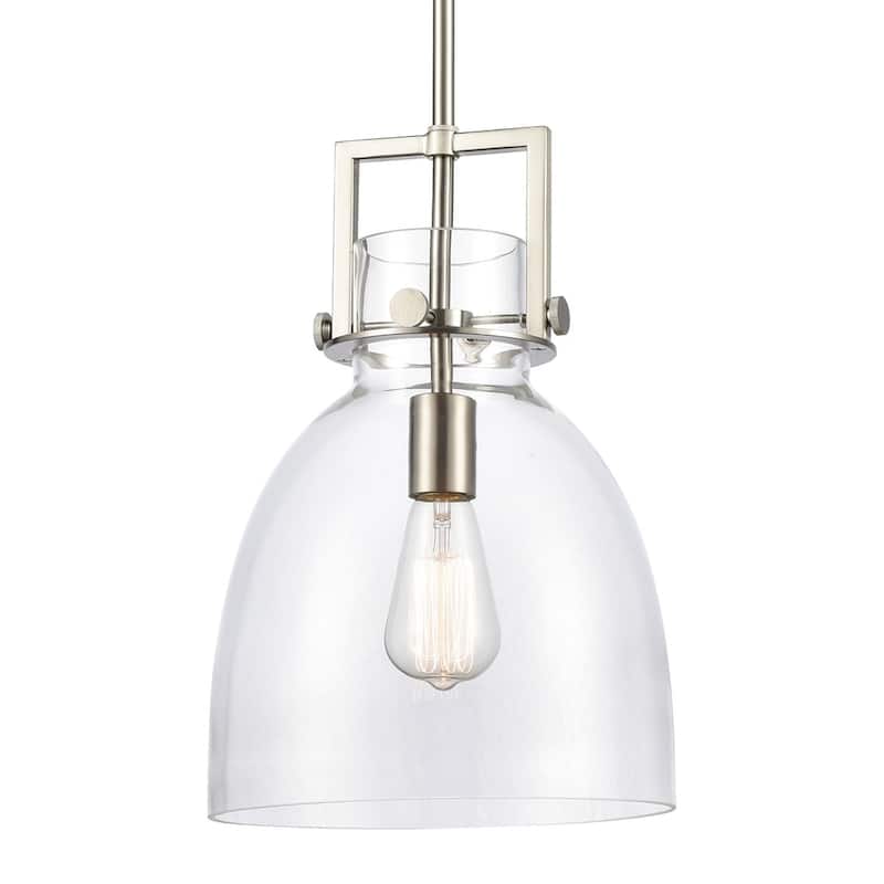 Innovations Lighting 411-1SM-12-10-Newton Bell-Pendant Newton Bell 10" - Satin Nickel