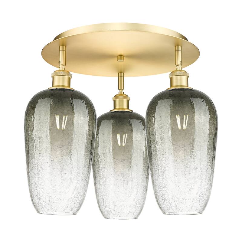 Innovations Lighting Endless Possibilities Ballston - Brookhaven Flute - 3 Light 19" Flush Mount