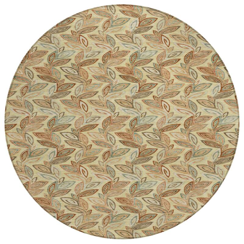 Machine Washable Indoor/ Outdoor Modern Rose Hill Chantille Rug