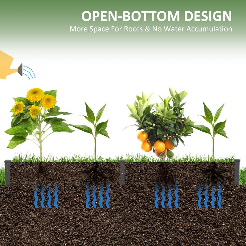 Elevated Planter Wooden Raised Garden Bed Kit with 2 Boxes