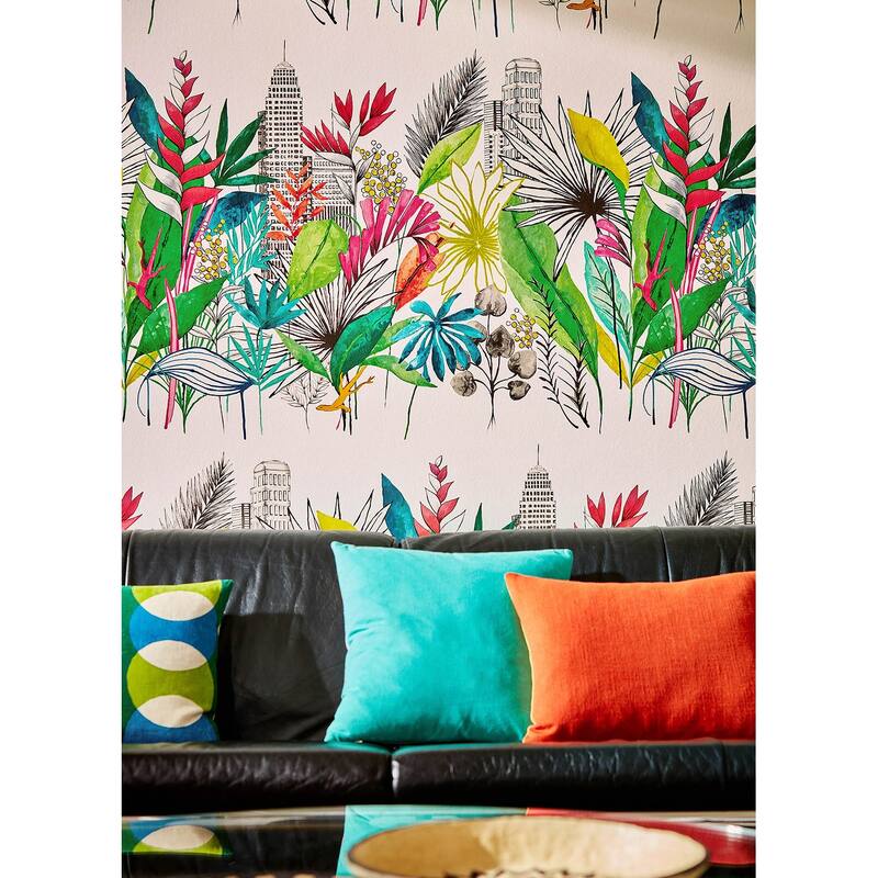 Sierra Multicolor Urban Tropic Wallpaper