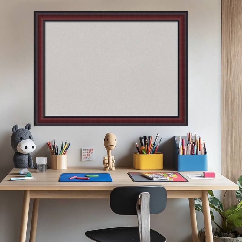 Dalat Cherry Framed Cork Board - Bulletin Board, Organization Board, Pin Board