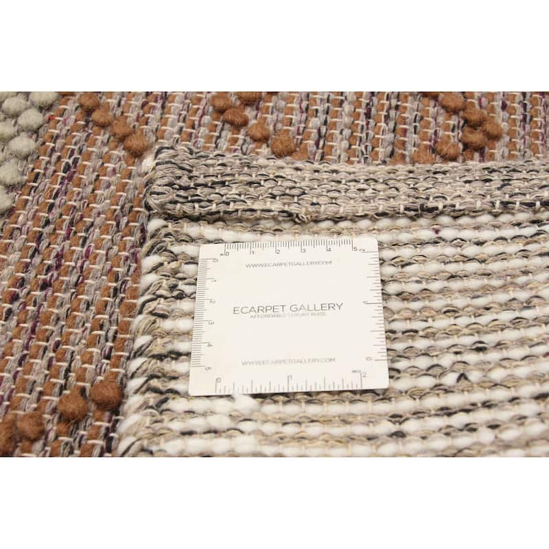 ECARPETGALLERY Braid weave Sienna Multi Color Wool Rug - 5'0 x 8'2