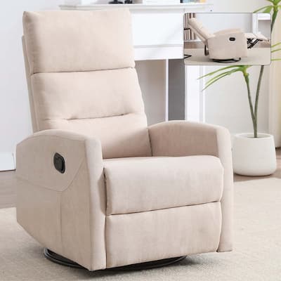 Manual Recliner Chair with Rocker and Swivel,for Living Room Comfort and Relaxation