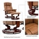 preview thumbnail 18 of 37, MCombo Swiveling Recliner Chair with Wood Base and Ottoman