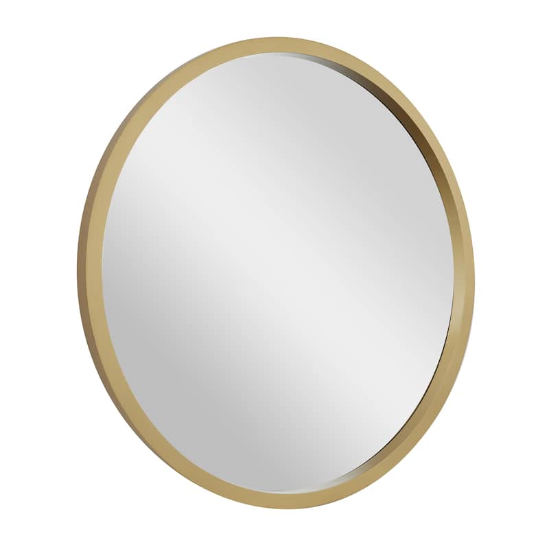 Wooden Wall Mirror with Thin Frame - Black, White, Gold - Roche River Decor