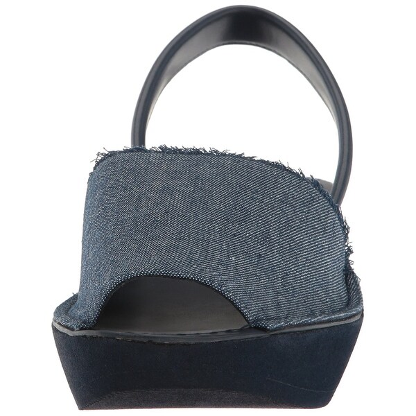 women's fine glass platform wedge sandals