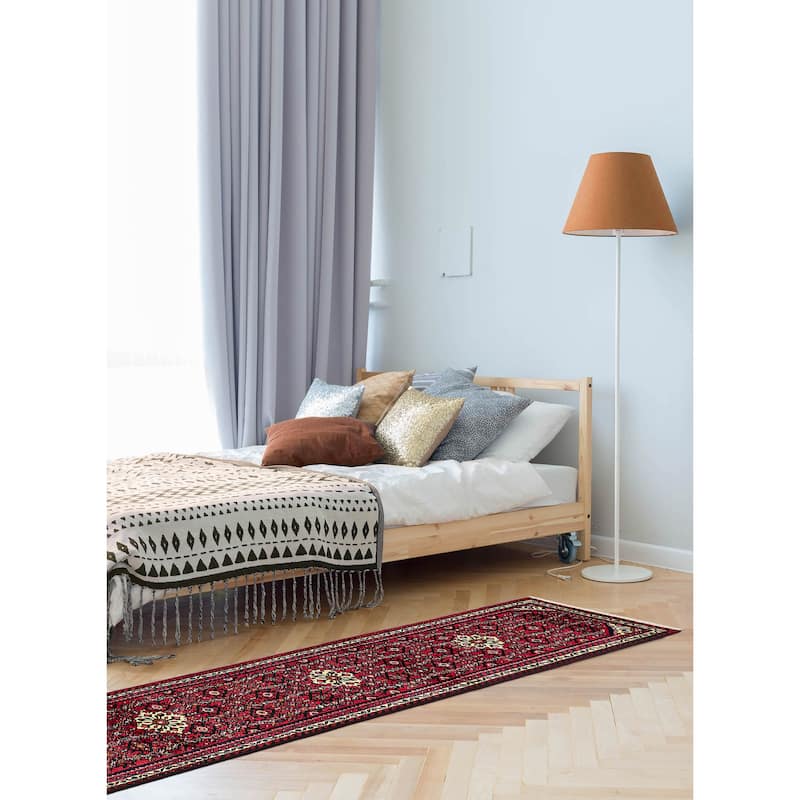 ECARPETGALLERY Hand-knotted Andelz Red Wool Rug - 2'6 x 9'10