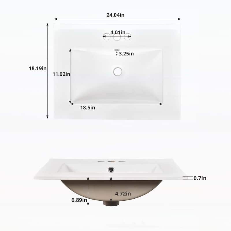 24" Modern Bathroom Vanity with Sink