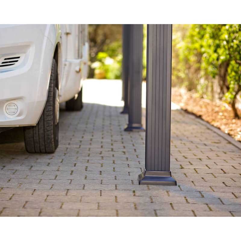 Alpine 12 ft. Gray RV Carport and Boat Shelter