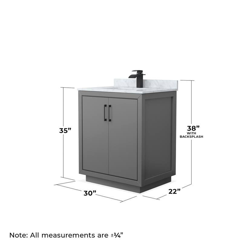 Wyndham Collection WCF1111-30S-NAT-M24 Icon 30" Free Standing Single