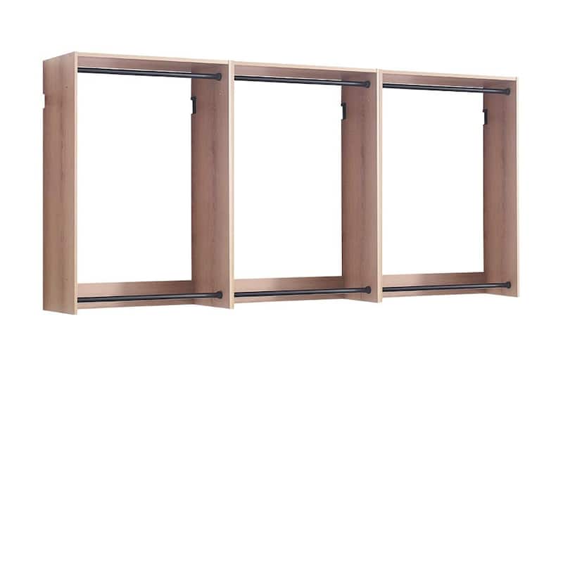 Devi Wall Mounted Wood Closet System - 13.78"D x 125.98"W x 45.28"H