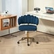 preview thumbnail 1 of 23, Velvet Modern Adjustable Office Desk Computer Swivel Chair Navy