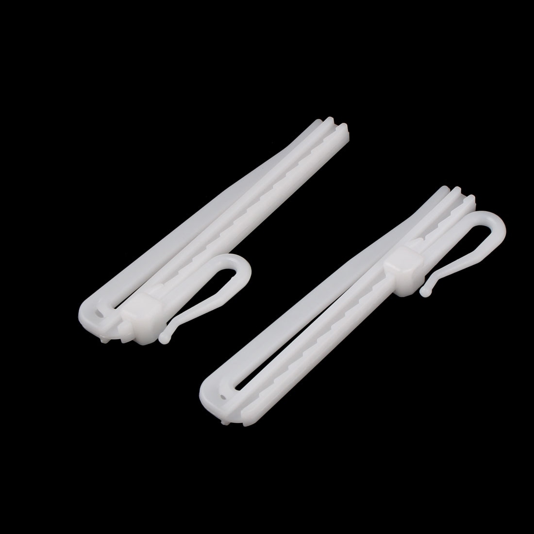 Adjustable Depth Pinch Pleat Locking Curtain Tape Clip Hooks 20pcs - White  - 3.3 x 1 x 0.4(L*W*T) - Bed Bath & Beyond - 33903350