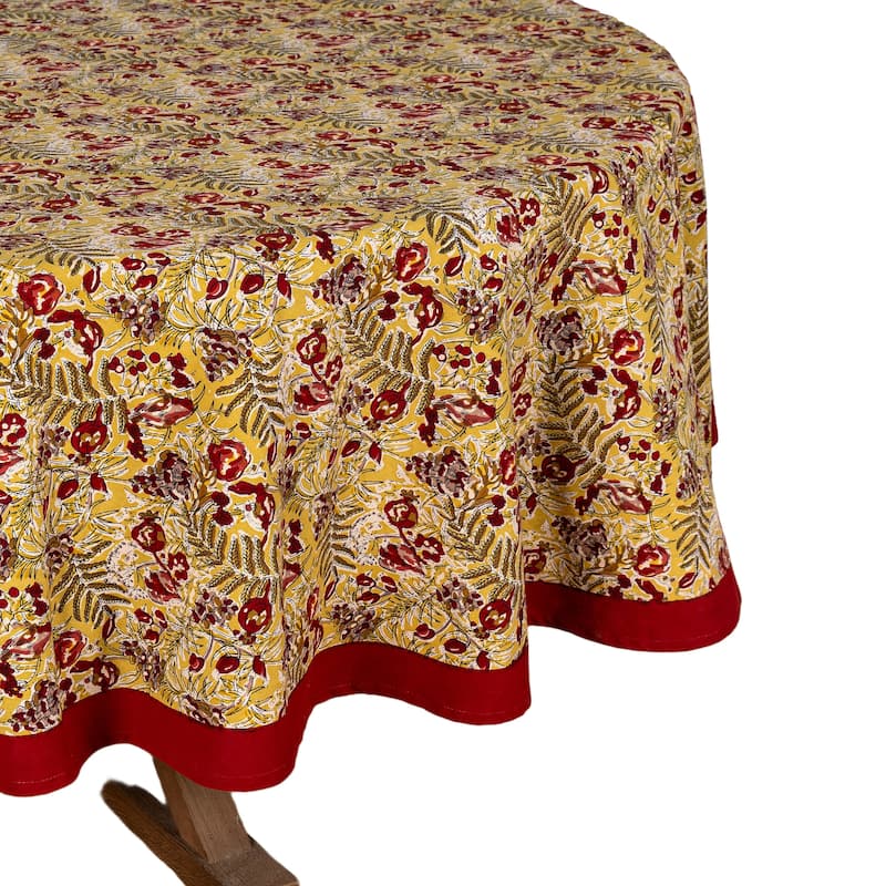 Winter Garden Tablecloth - Red/Green