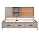 preview thumbnail 15 of 28, Daybed Multi-Functional Wood Slat Support Daybed Stylish Bed Frame with 3 Drawers All-in-One Cabinet and Shelf Twin Size