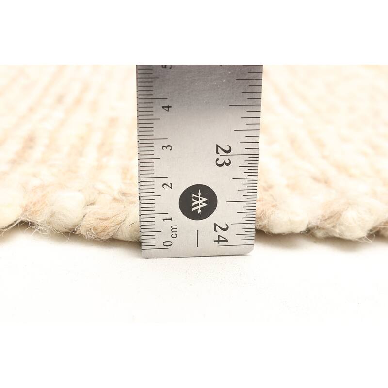 ECARPETGALLERY Braid weave Sienna Tan Wool Rug - 5'0 x 8'1