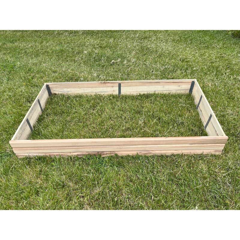 Gum Raised Rectangular Garden Bed, 3 Feet x 6 Feet - 3'x6' - Multi-Color - 3'x6'