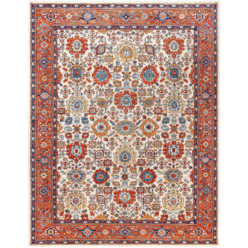 Serapi One-of-a-Kind Hand-Knotted Area Rug - Ivory - 8' 0" x 10' 1"