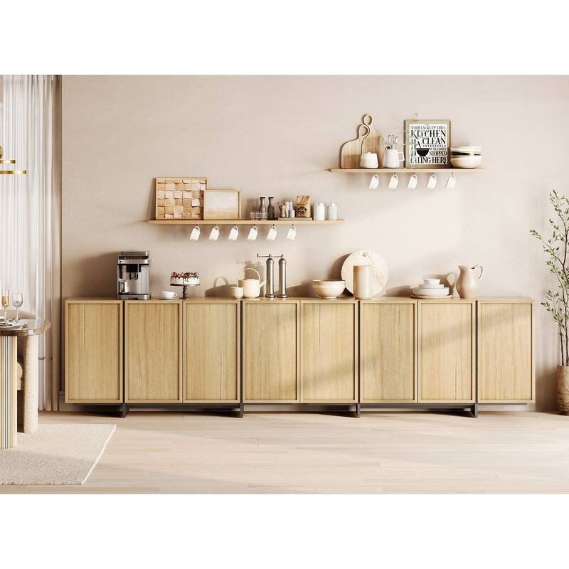 WAMPAT Sideboard Buffet Cabinet With T-Shaped Legs, Large Storage Cabinet For Living Room, Dining Room & Kitchen