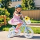 preview thumbnail 4 of 16, Kids Bike with Training Wheels and Basket for Ages 3-8 Boys Girls 12-Inch - Light-Blue