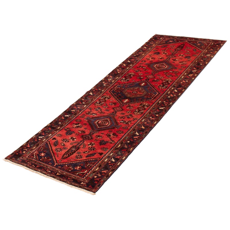 ECARPETGALLERY Hand-knotted Anadol Red Wool Rug - 3'3 x 9'8
