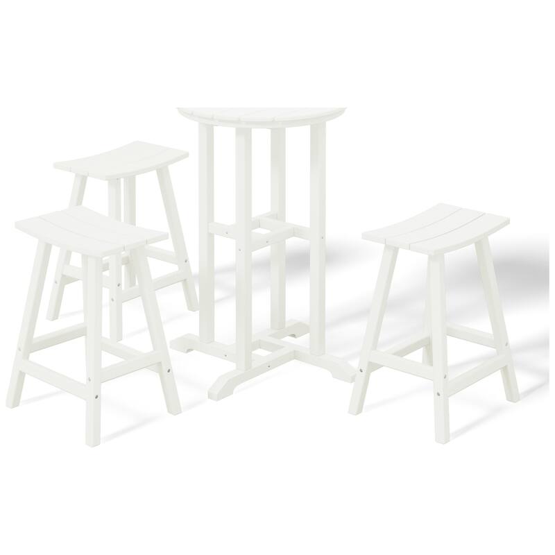 Laguna Hdpe All Weather Outdoor Patio Bistro Counter Set (4-Piece Set)