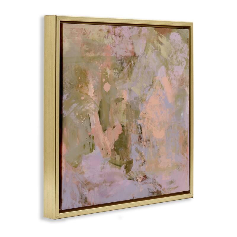 Stupell Earth Tones with Pink Framed Floater Canvas Wall Art Design By Hayley Michelle
