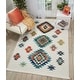 preview thumbnail 21 of 35, Nourison Tribal Decor Aztec Geometric Area Rug 5'3" x 7'6" - White - Runner/Rectangle