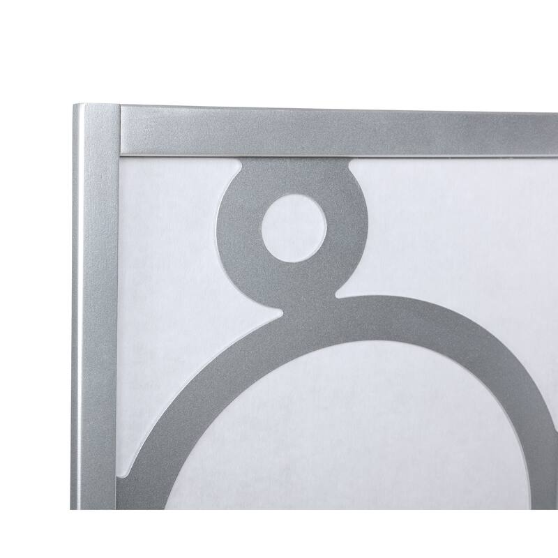 Arvada 4-Panel Wood Room Divider with Circle Pattern