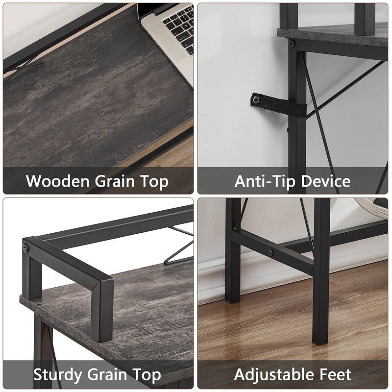Console Table with 2 Outlet and 2 USB Ports,Entryway Table Narrow Charging Station Sofa Table