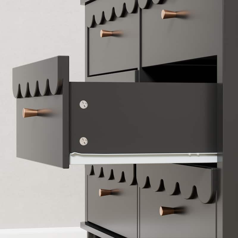 Whimsical Cloud Dresser with 6 Drawers Cute Kids Bedroom Storage