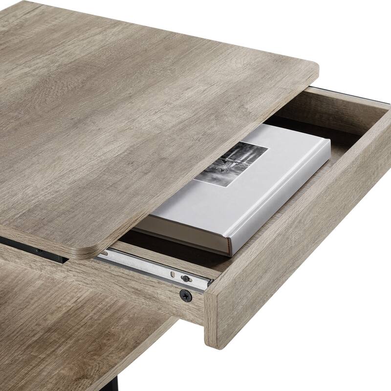 Yaheetech Rolling Computer Desk Table Tray Desk with Drawer and Shelf