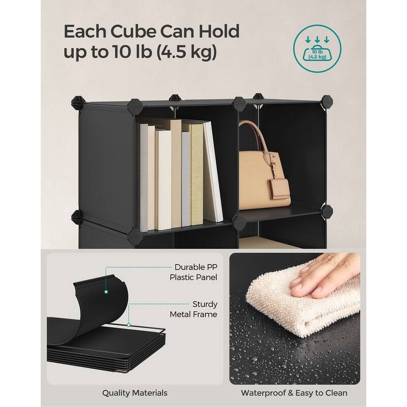 Modern Multi-Cube Storage Rack with Strong ABS Connectors and Secure Door Hooks for Tight Closure