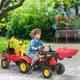 Pedal Car Digger Toy Move Forward/Back with 6 Wheels and Detachable ...